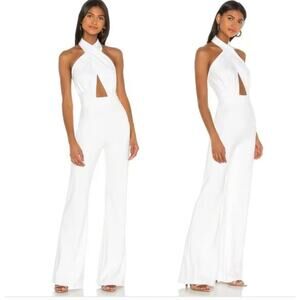 Amanda Uprichard X REVOLVE Zahara Jumps Optic White Jumpsuit Size Small
